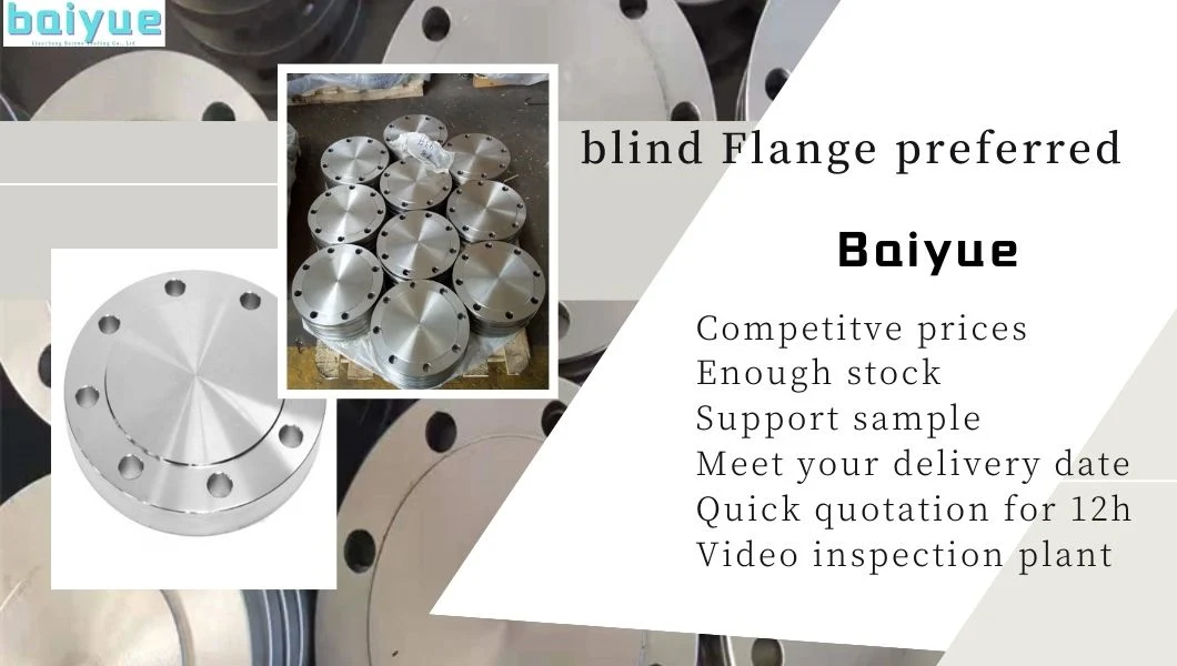 ASTM A105 Flange Blind Stainless Steel Carbon Steel According to Standard Blind Slip on Weld Neck Flange Manufaflange Water Pipe Flange